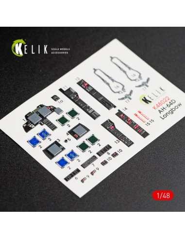 [NO_DESC] AH-64D Apache longbow interior 3D decals for Academy kit,...