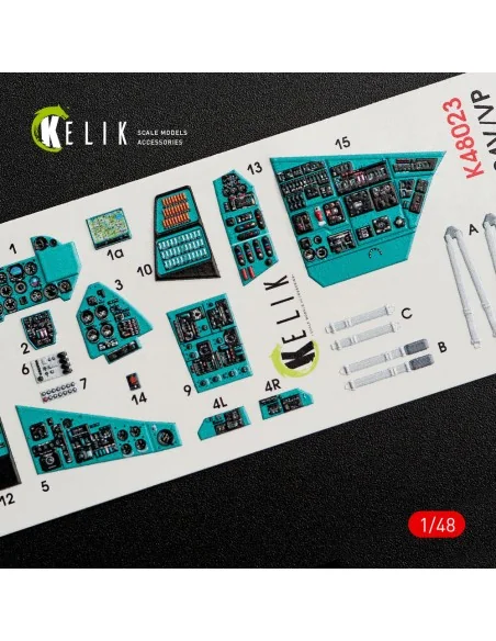 [NO_DESC] MI-24V interior 3D decals for Zvezda kit, 1/48 - Kelik K4...