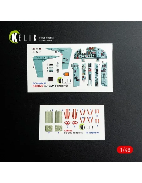 SU-24 interior 3D decals for Trumpeter kit, 1/48 - Kelik K48025
