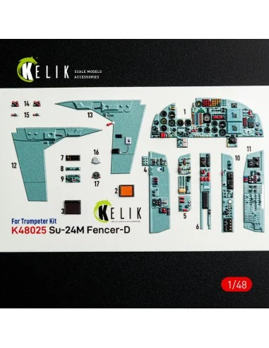 SU-24 interior 3D decals for Trumpeter kit, 1/48 - Kelik K48025