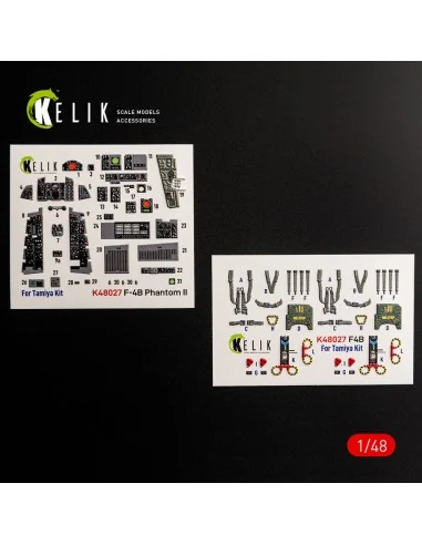 F-4B interior 3D decals for Tamiya kit, 1/48 - Kelik K48027