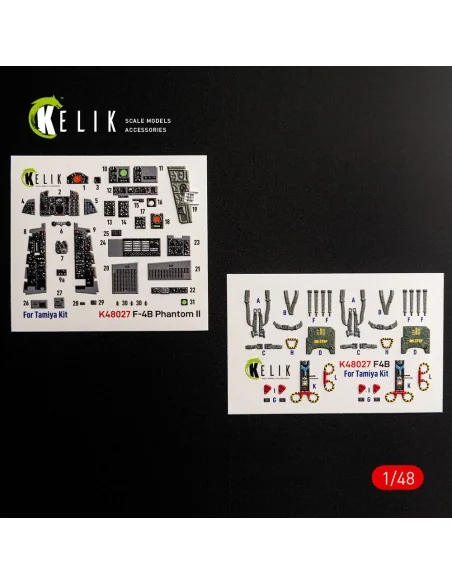 F-4B interior 3D decals for Tamiya kit, 1/48 - Kelik K48027