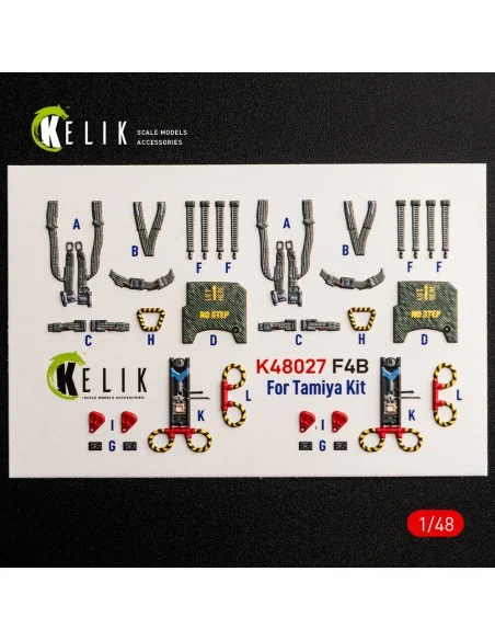 F-4B interior 3D decals for Tamiya kit, 1/48 - Kelik K48027