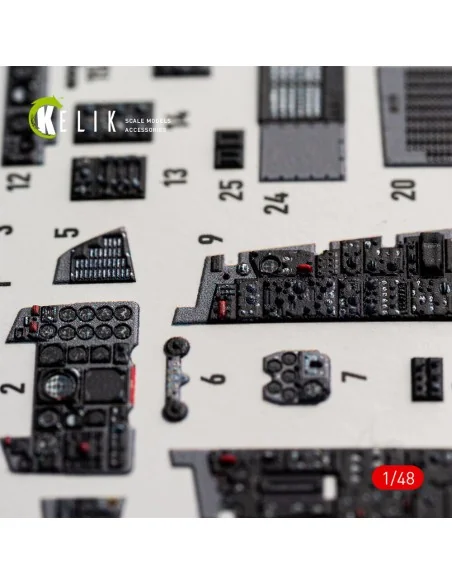 F-4B interior 3D decals for Tamiya kit, 1/48 - Kelik K48027