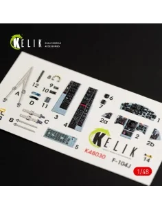 F-104J Starfighter interior 3D decals for Kinetic kit, 1/48 - Kelik...