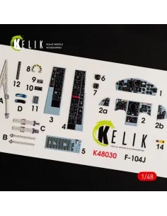 F-104J Starfighter interior 3D decals for Kinetic kit, 1/48 - Kelik... 2