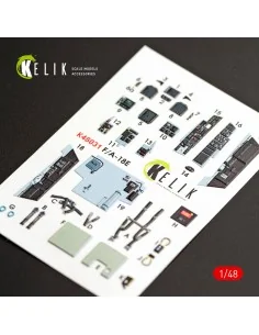 [NO_DESC] F/A-18E Super Hornet interior 3D decals for MENG kit, 1/4...