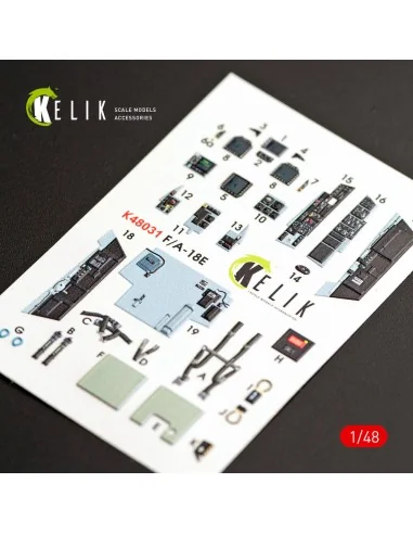F/A-18E Super Hornet interior 3D decals for MENG kit, 1/48 - Kelik ...