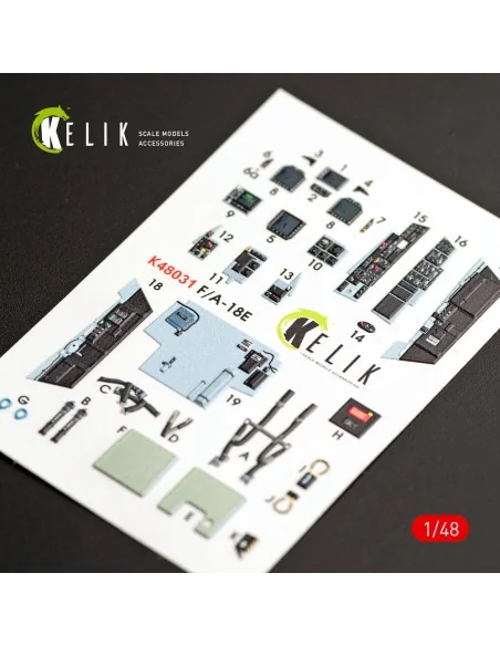 F/A-18E Super Hornet interior 3D decals for MENG kit, 1/48 - Kelik ...