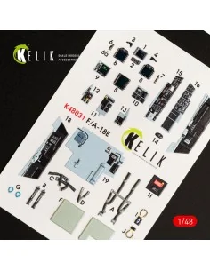 F/A-18E Super Hornet interior 3D decals for MENG kit, 1/48 - Kelik ... 2