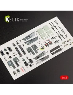 F/A-18B Hornet interior 3D decals for Kinetic kit, 1/48 - Kelik K48033