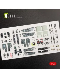 F/A-18B Hornet interior 3D decals for Kinetic kit, 1/48 - Kelik K48033 2