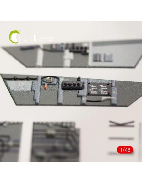 F/A-18B Hornet interior 3D decals for Kinetic kit, 1/48 - Kelik K48033