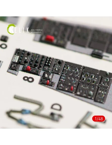 F-16C Fighting Falcon interior 3D decals for Kinetic kit, 1/48 - Ke...