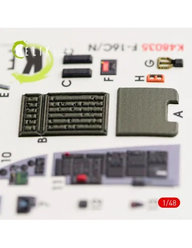 F-16C\N Fighting Falcon interior 3D decals for Tamiya kit, 1/48 - K...