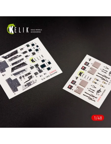 EA-18G Growler interior 3D decals for MENG kit, 1/48 - Kelik K48036