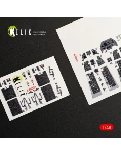 [NO_DESC] F-16I Sufa interior 3D decals for Kinetic kit, 1/48 - Kel...