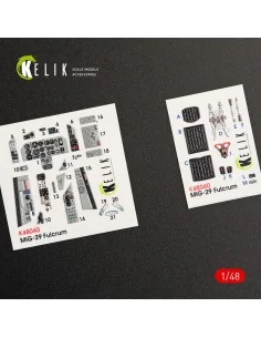 MiG-29A (9-12) Fulcrum interior 3D decals for GWH kit, 1/48 - Kelik...
