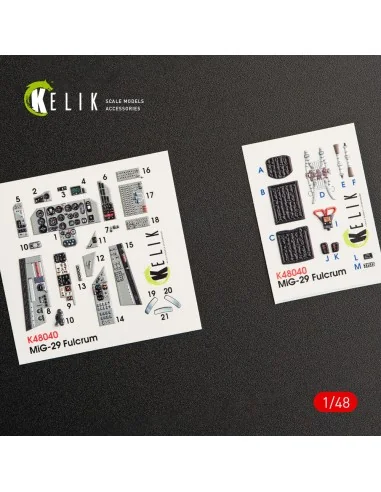 MiG-29A (9-12) Fulcrum interior 3D decals for GWH kit, 1/48 - Kelik...