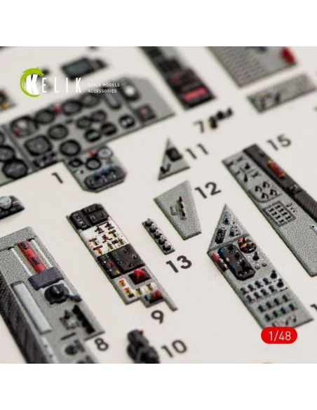 MiG-29A (9-12) Fulcrum interior 3D decals for GWH kit, 1/48 - Kelik...