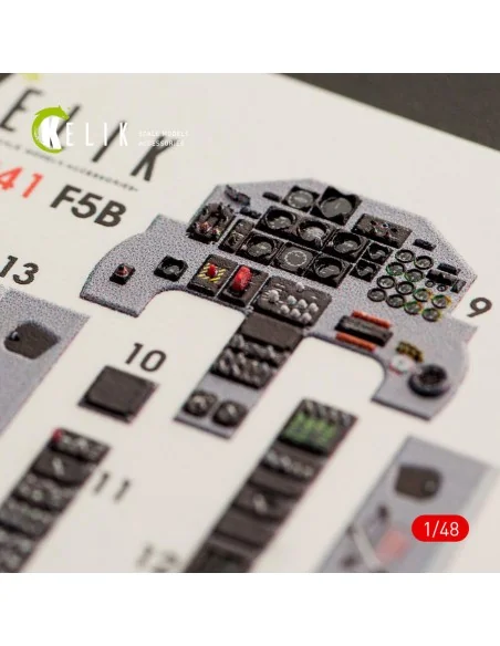 F-5B Freedom Fighter interior 3D decals for Kinetic kit, 1/48 - Kel...
