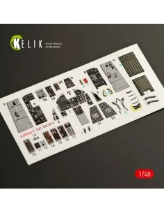 F-15C MSIP II Eagle interior 3D decals for GWH kit, 1/48 - Kelik K4...