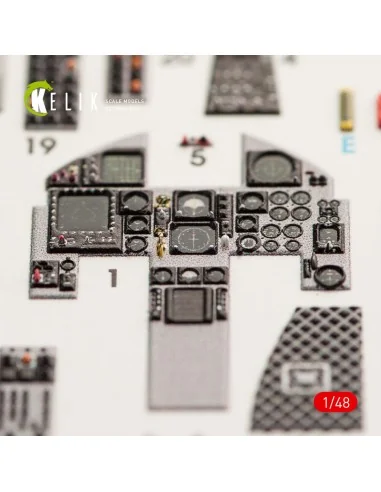 F-15C MSIP II Eagle interior 3D decals for GWH kit, 1/48 - Kelik K4...