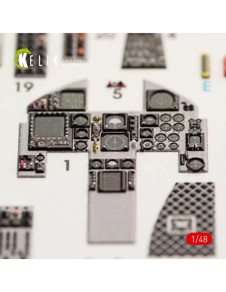 F-15C MSIP II Eagle interior 3D decals for GWH kit, 1/48 - Kelik K4...