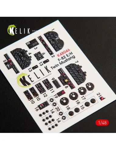 F-82 E/H Twin Mustang interior 3D decals for Modelsvit, 1/48 - Keli...