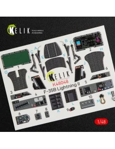 F-35B Lightning II interior 3D decals for Kitty Hawk / Zimimodel ki...