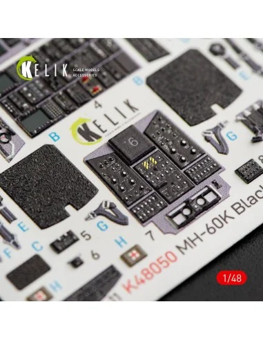 MH-60K Black Hawk interior 3D decals for Italeri kit 2666, 1/48 - K...