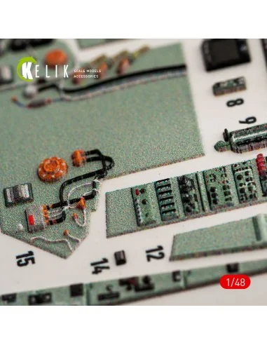 SU-27 Flanker interior 3D decals for GWH kit, 1/48 - Kelik K48051