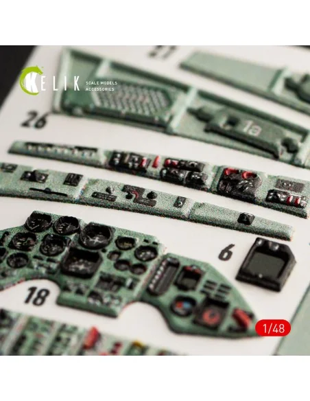 SU-27UB Flanker interior 3D decals for GWH kit, 1/48 - Kelik K48052