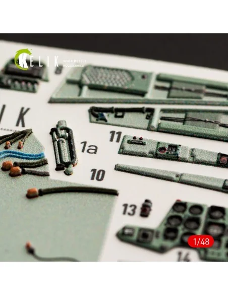 SU-27UB Flanker interior 3D decals for GWH kit, 1/48 - Kelik K48052