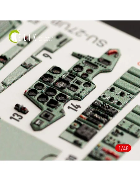 SU-27UB Flanker interior 3D decals for GWH kit, 1/48 - Kelik K48052