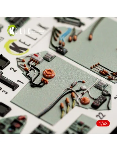 SU-27UB Flanker interior 3D decals for GWH kit, 1/48 - Kelik K48052