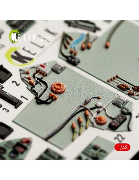SU-27UB Flanker interior 3D decals for GWH kit, 1/48 - Kelik K48052