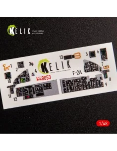 JASDF F-2A interior 3D decals for Hasegawa kit, 1/48 - Kelik K48053 2
