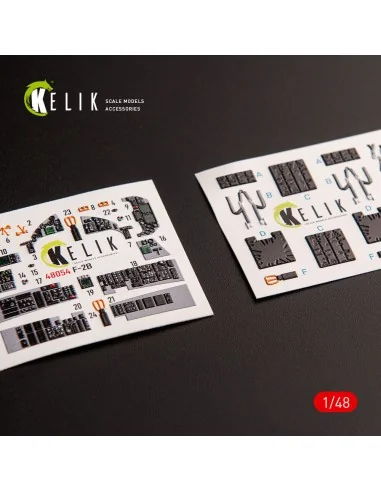 JASDF F-2B interior 3D decals for Hasegawa kit, 1/48 - Kelik K48054