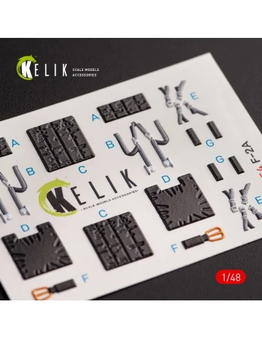 JASDF F-2B interior 3D decals for Hasegawa kit, 1/48 - Kelik K48054