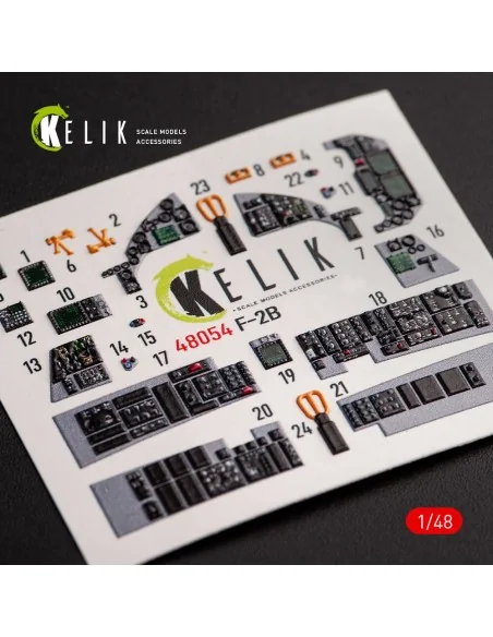 JASDF F-2B interior 3D decals for Hasegawa kit, 1/48 - Kelik K48054