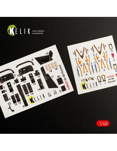 IA-58 Pucara interior 3D decals for Kinetic kit, 1/48 - Kelik K48055