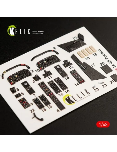 IA-58 Pucara interior 3D decals for Kinetic kit, 1/48 - Kelik K48055