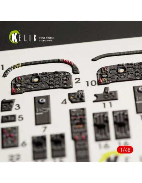 [NO_DESC] IA-58 Pucara interior 3D decals for Kinetic kit, 1/48 - K...