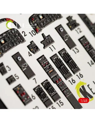 IA-58 Pucara interior 3D decals for Kinetic kit, 1/48 - Kelik K48055