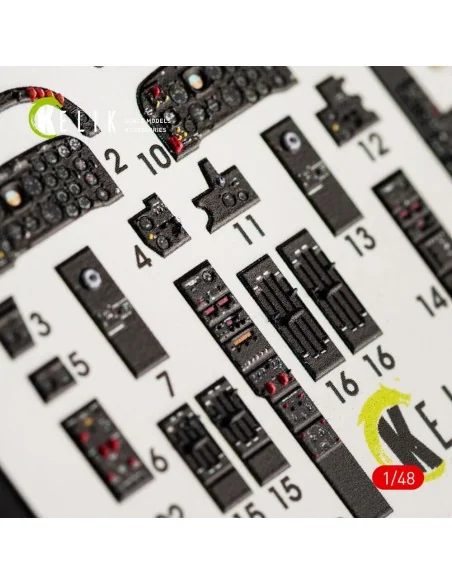 IA-58 Pucara interior 3D decals for Kinetic kit, 1/48 - Kelik K48055