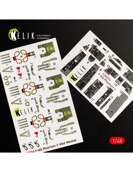 F-4G interior 3D decals for Meng kit, 1/48 - Kelik K48056