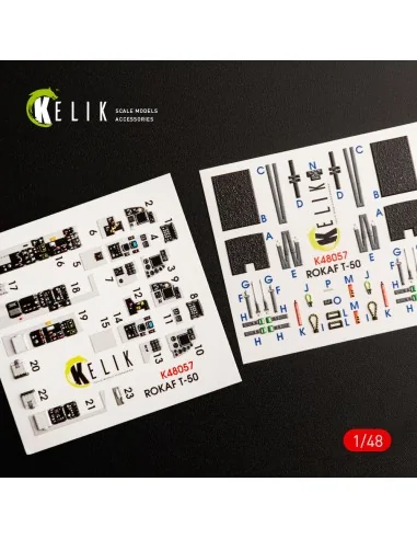 T-50 ROKAF interior 3D decals for Academy kit, 1/48 - Kelik K48057