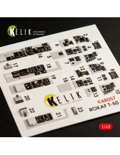 T-50 ROKAF interior 3D decals for Academy kit, 1/48 - Kelik K48057 2