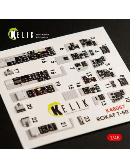 T-50 ROKAF interior 3D decals for Academy kit, 1/48 - Kelik K48057